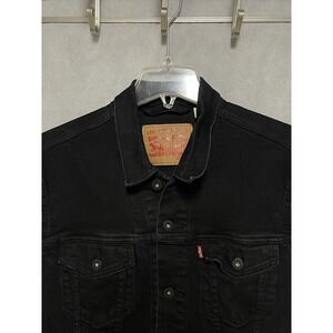 Levi's Jean Jacket‎ Women S Black Denim Trucker Western Work Rodeo Casual Preppy